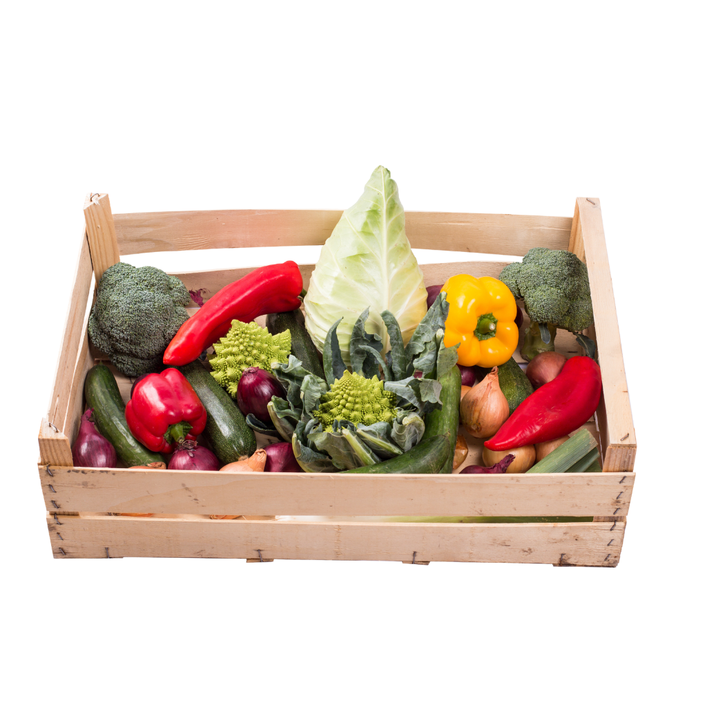warzywa w skrzyni